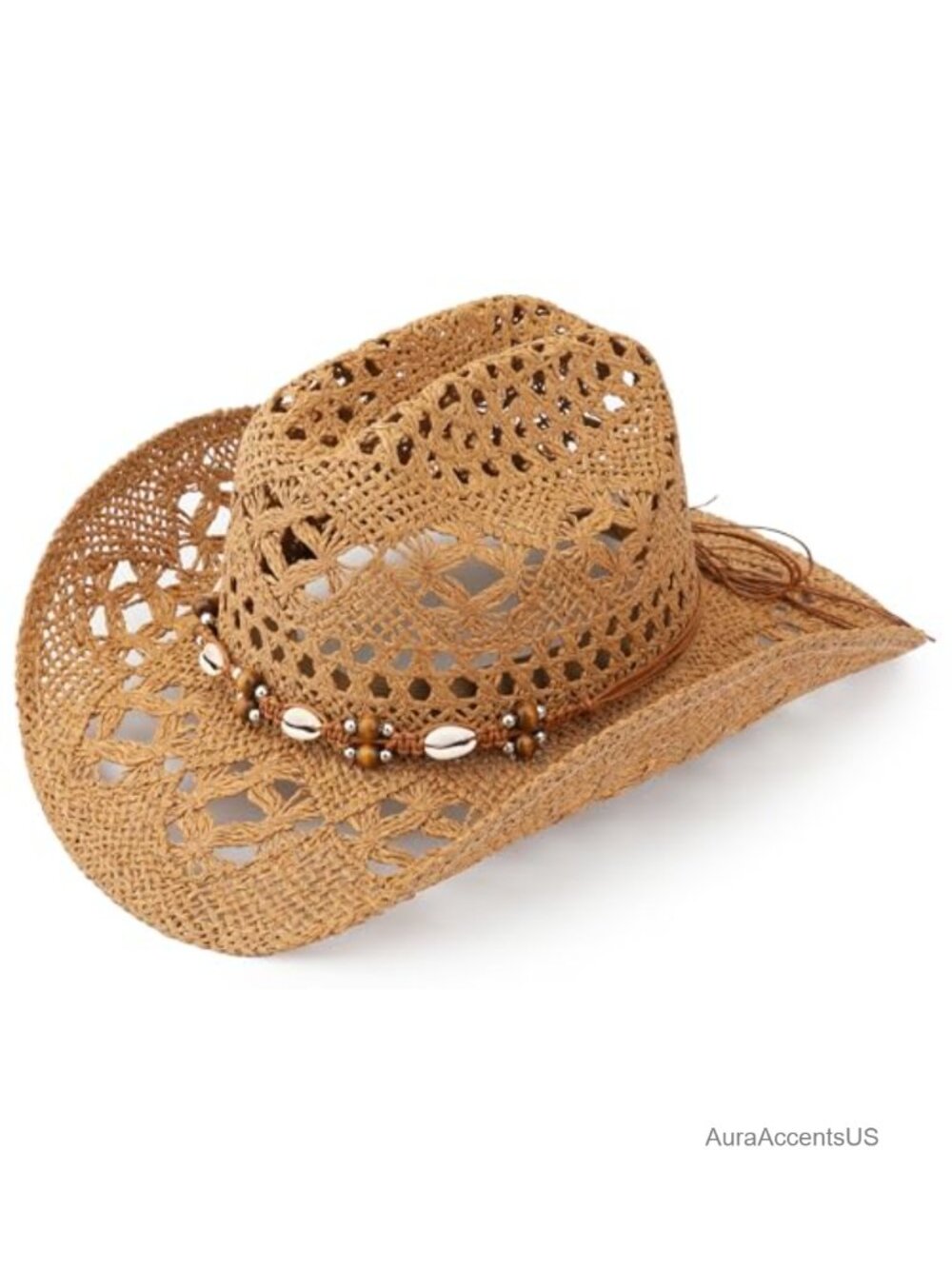 Wide Brim Straw Cowboy Hat Western Sun Beach Hat Adjustable